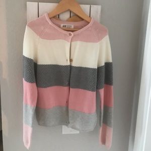 H&M Girls Stripped Long Sleeve Sweater - Size 6
